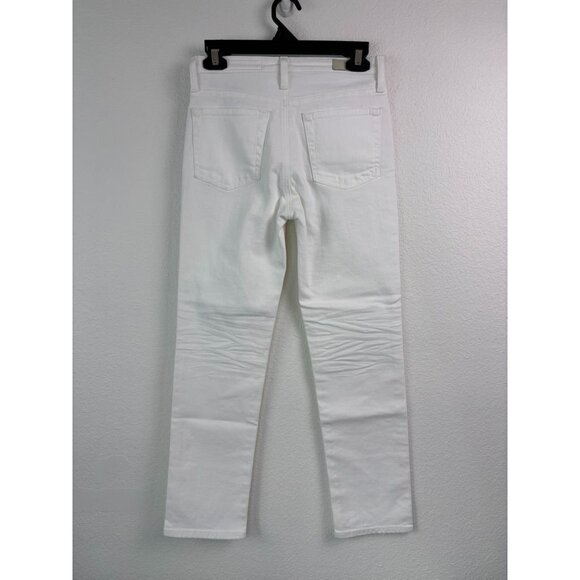 Adriano Goldschmied women's 26R white The isabelle high-rise straight crop jeans - Picture 4 of 8